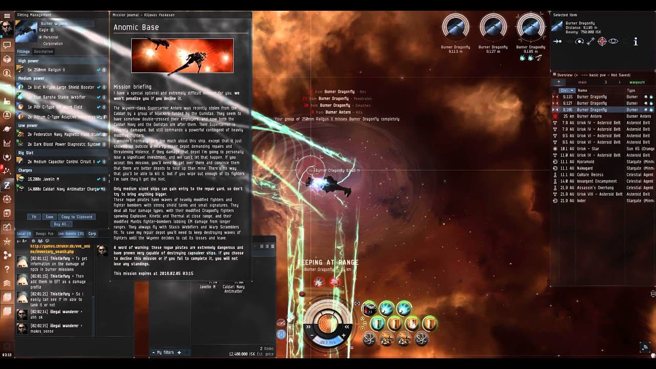 EVE Online: Guristas Anomic Base Wyvern Another Fail