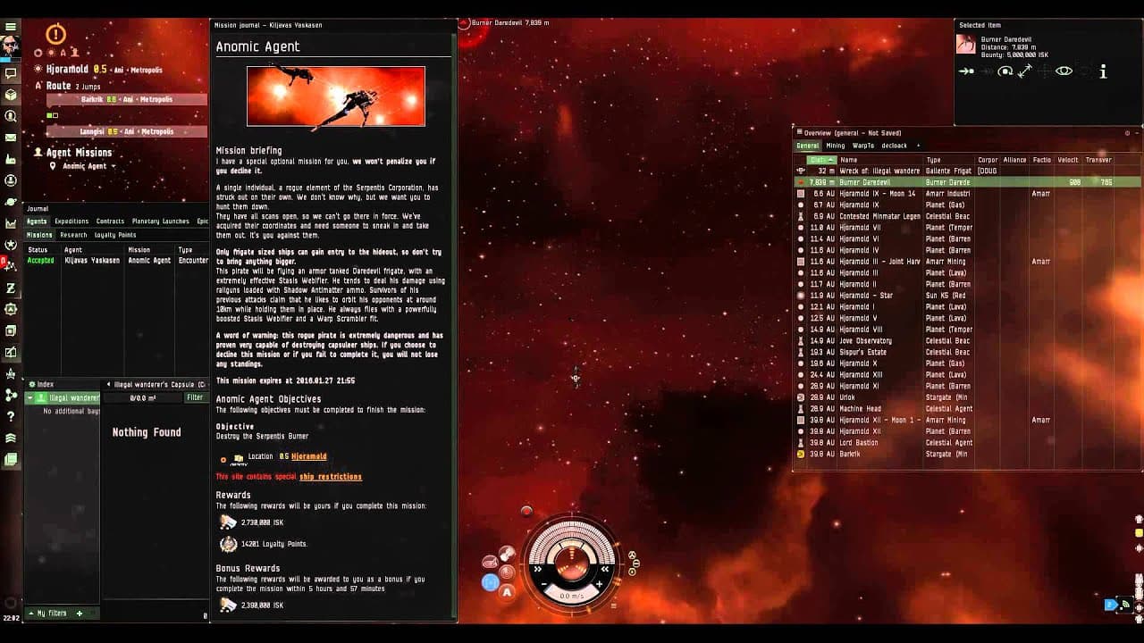 EVE Online - Serpentis Anomic Agent Daredevil vs Daredevil