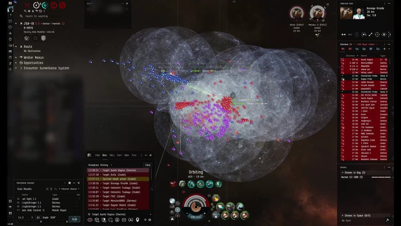 Eve Online - QRF CN TZ in Fountain Init vs WinterCo - Short but Solid Fight (2025-12-14)