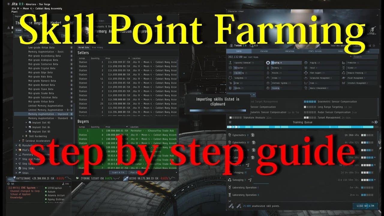 Skill Point Farming - Step by step guide - EVE Online