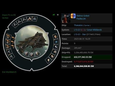 [EVE ONLINE / AMC] 31 AUG 2023 Killed Thantos in Great Wildland