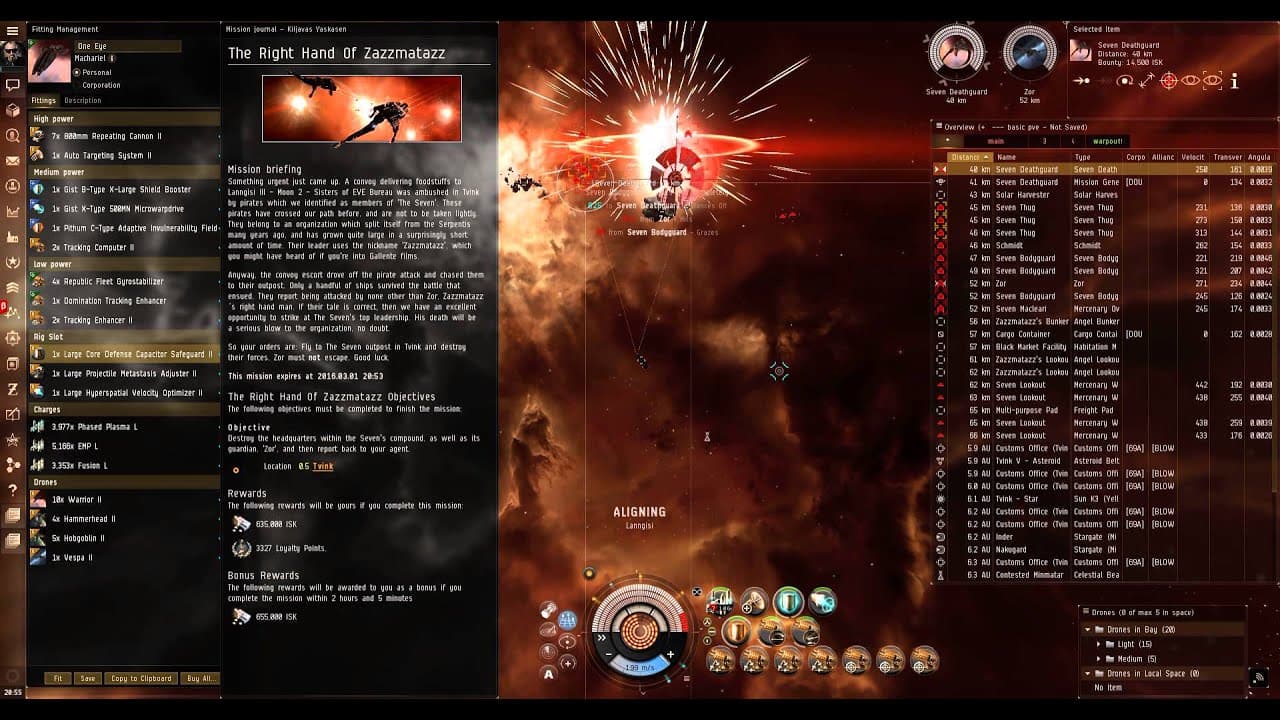 EVE Online: The Right Hand Of Zazzmatazz Level 4 Blitz vs Machariel