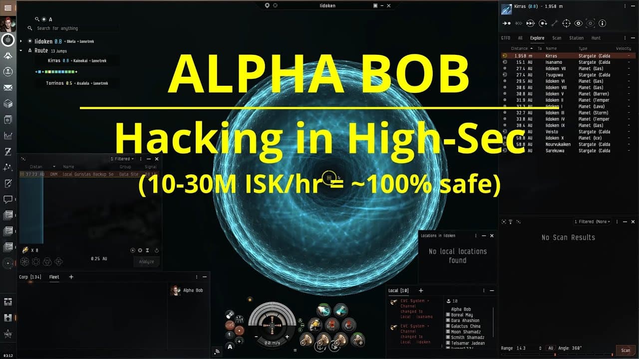 EVE ONLINE - Alpha Bob Hacking in High-Sec