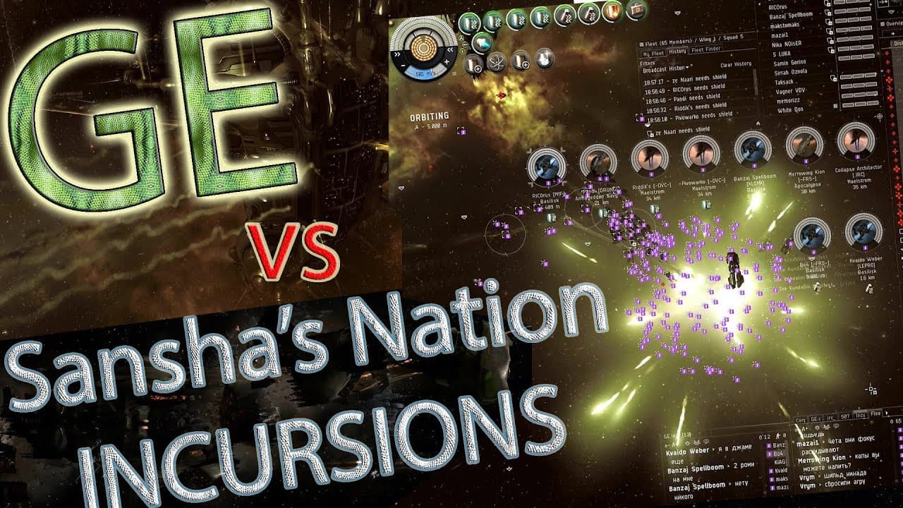 Eve Online. GE vs Sansha Mothership. Carebears.jpg. Sansha's Nation Incursions Takedown.