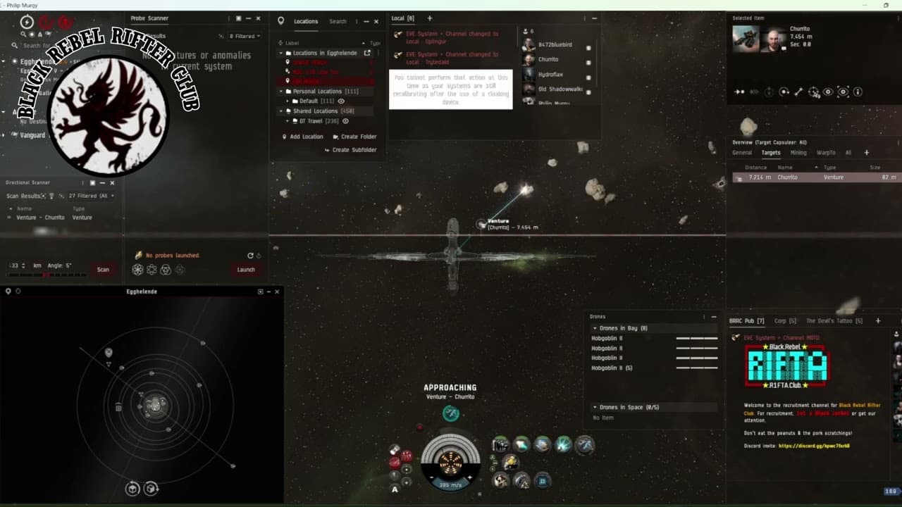 EVE ONLINE METAMORPHOSIS HUNTING VENTURE FIT PVP BRRC