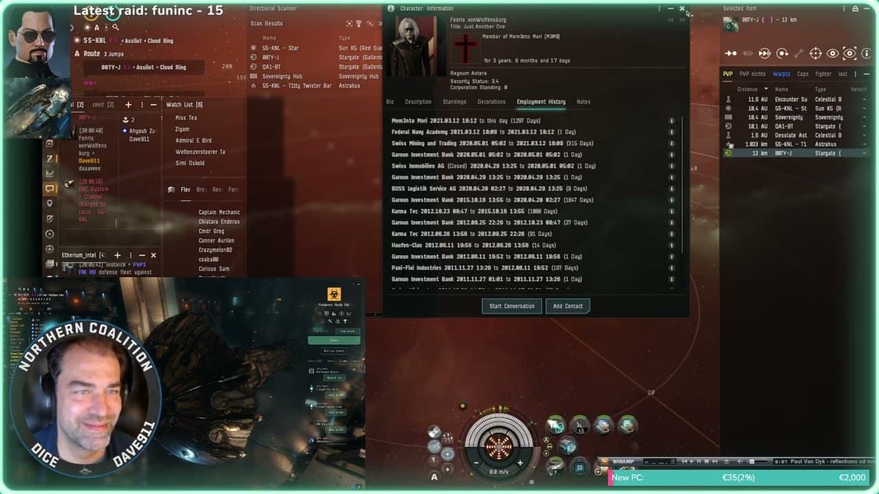 *EveOnline* *PVP* Fleet Hunter *Ceptor for Orca* 29/09