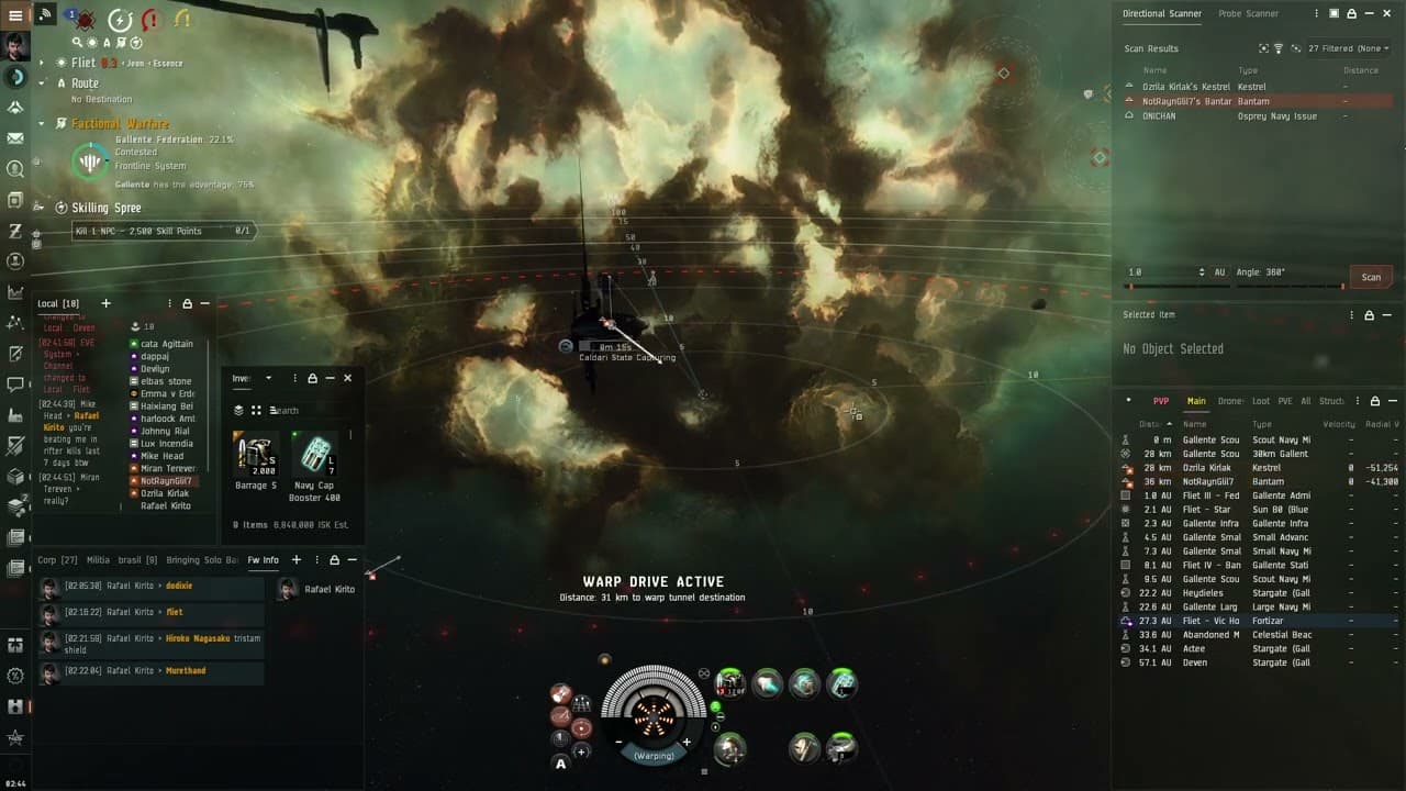 EvE Dual Rep Rifter vs Kestrel, Bantam, Condor