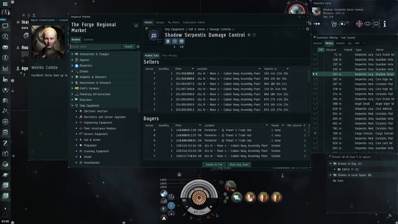 EVE online Mission LV4 SOE en français QC Worlds Collide Drop