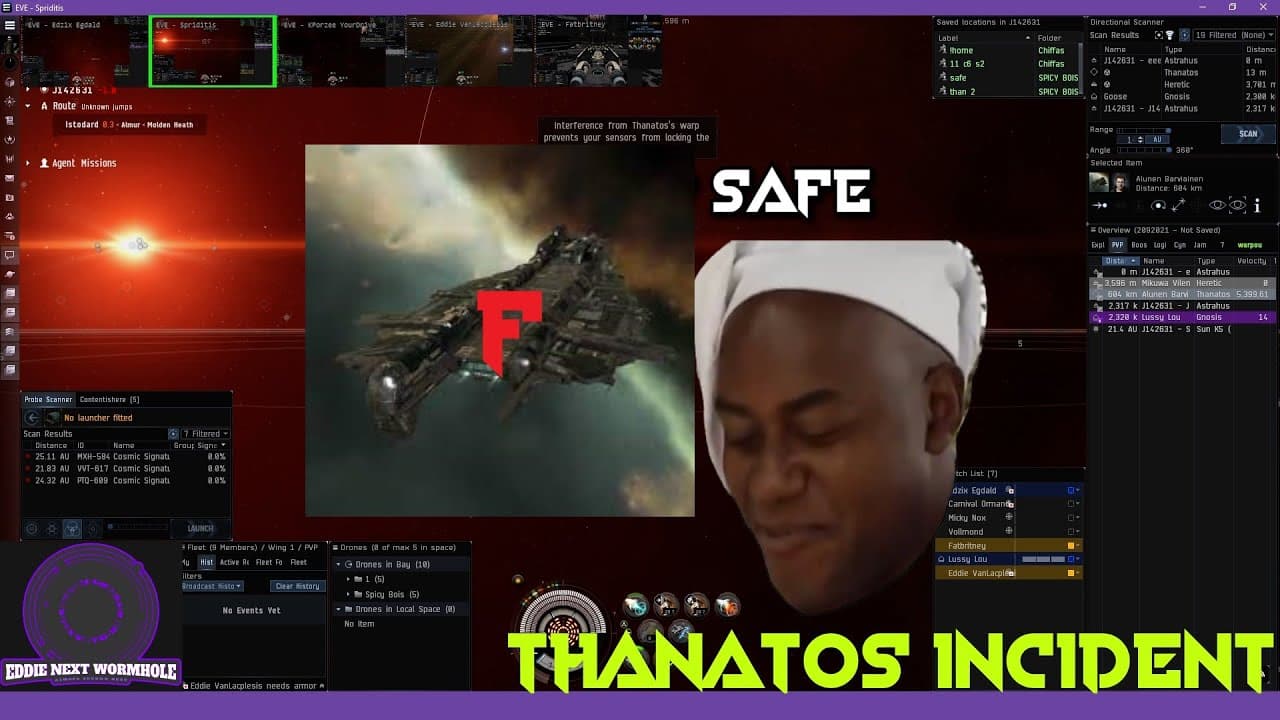 Thanatos incident - EVE Online ragerolling adventures /w Lussy Lou, Micky