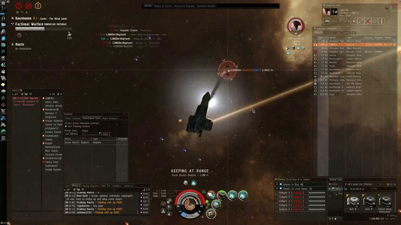 Eve Online: Thorax vs Rupture - who exploded first?