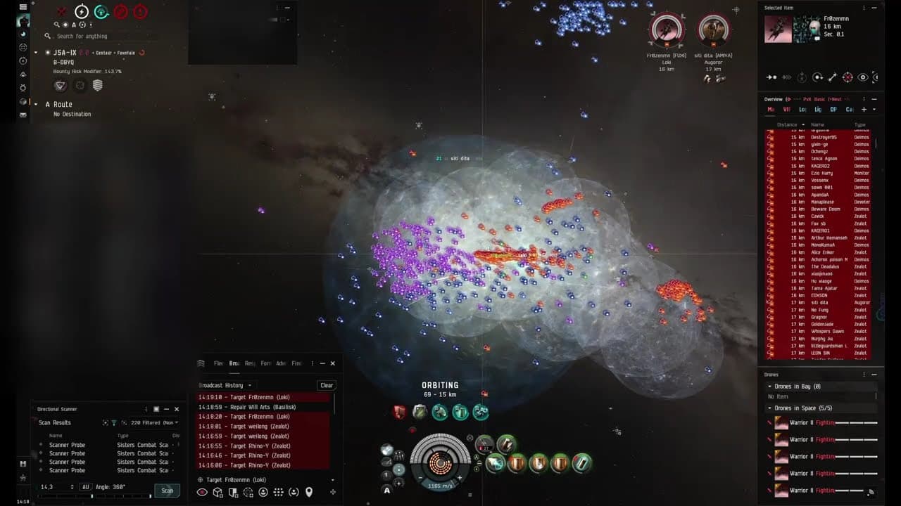 Eve Online - Home Def: INIT vs WinterCo in Chinese Time Zone (2025-11-17)