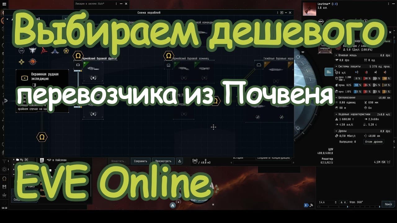 Выбираем дешевого перевозчика из Почвеня | EVE Online