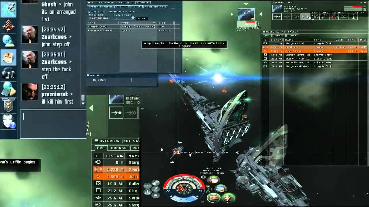 EVE ONLINE Retribution vs Caracal