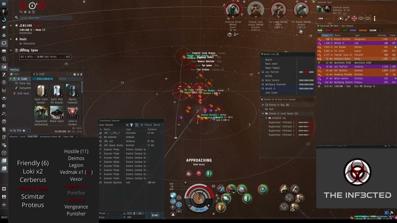 Dual-Box Loki Brawl - 6v11 WH fight