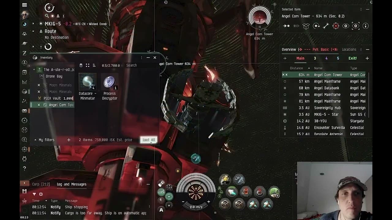 eve online gameplay roaming 'wicked creek' for data + relic #witchhouse Edition pt. 2