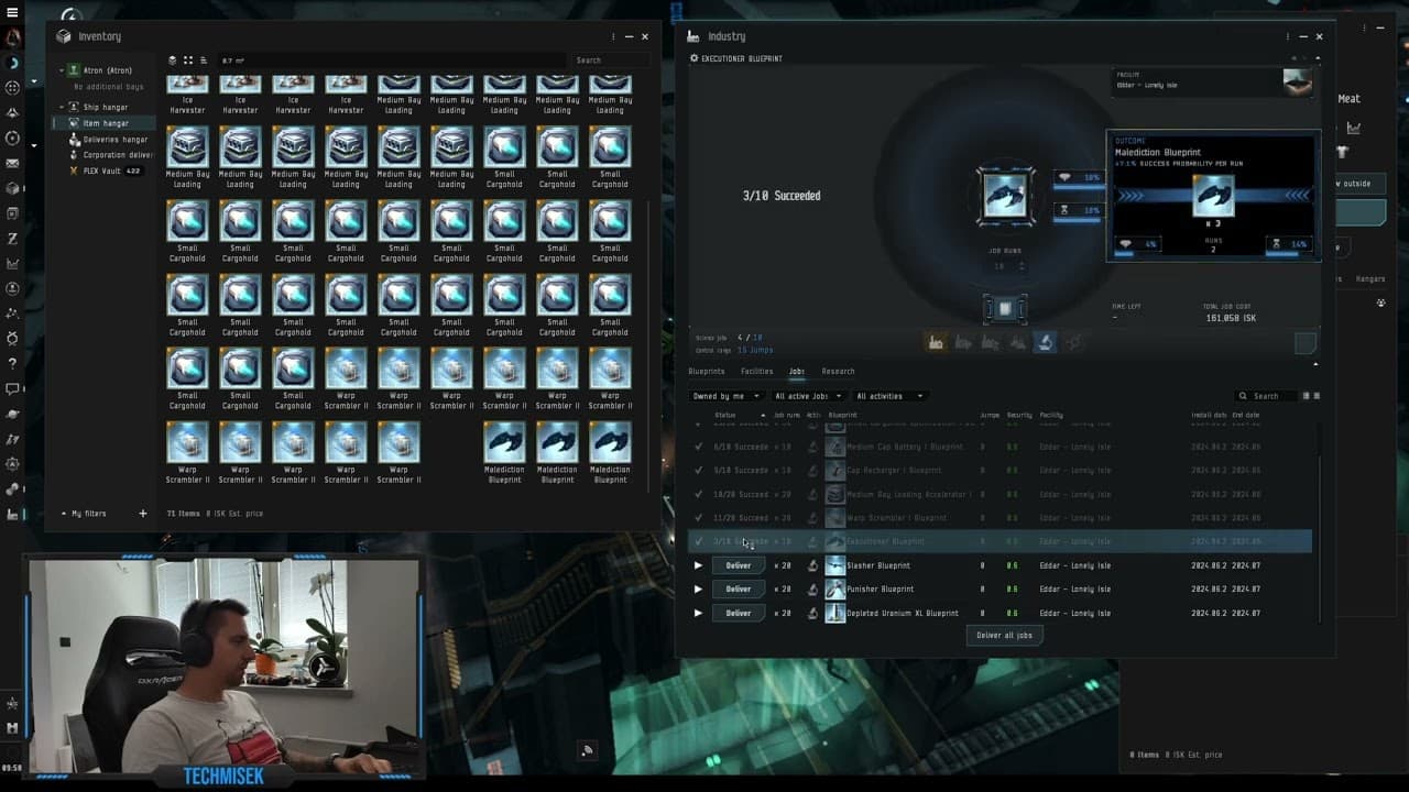 Eve Online - Inventing T2 blueprint copies (EP21) results