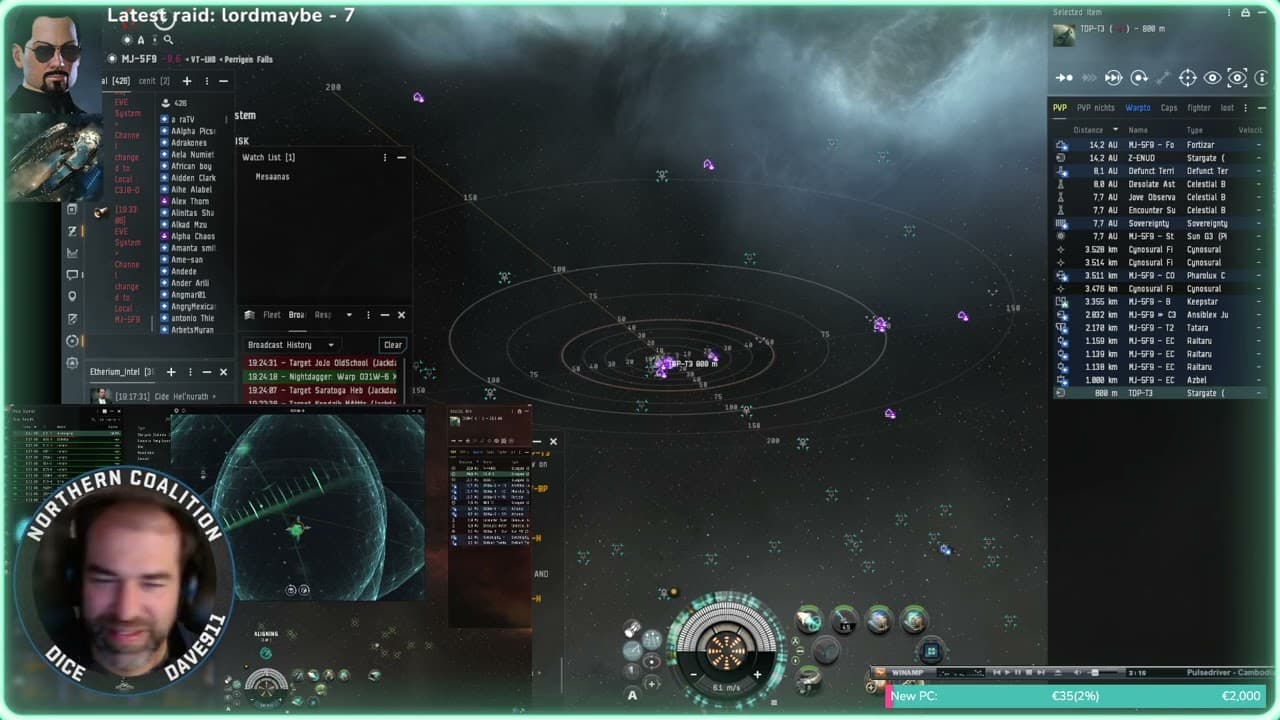 *EveOnline* *PVP* TGIF Standing  Fleet Hunter *Orthrus defend* 27/09