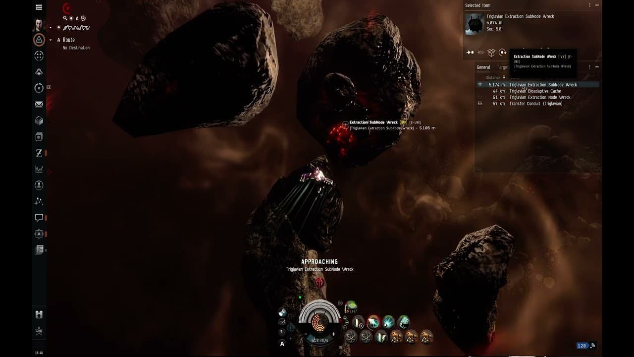 EVE Online T1 Abyssal, Calm Firestorm Filament in Vigilant ship