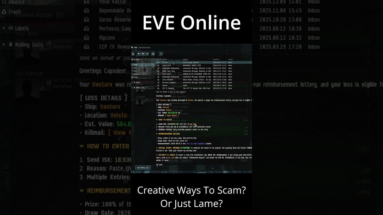 Creative Scam Or Lame? #eveonline