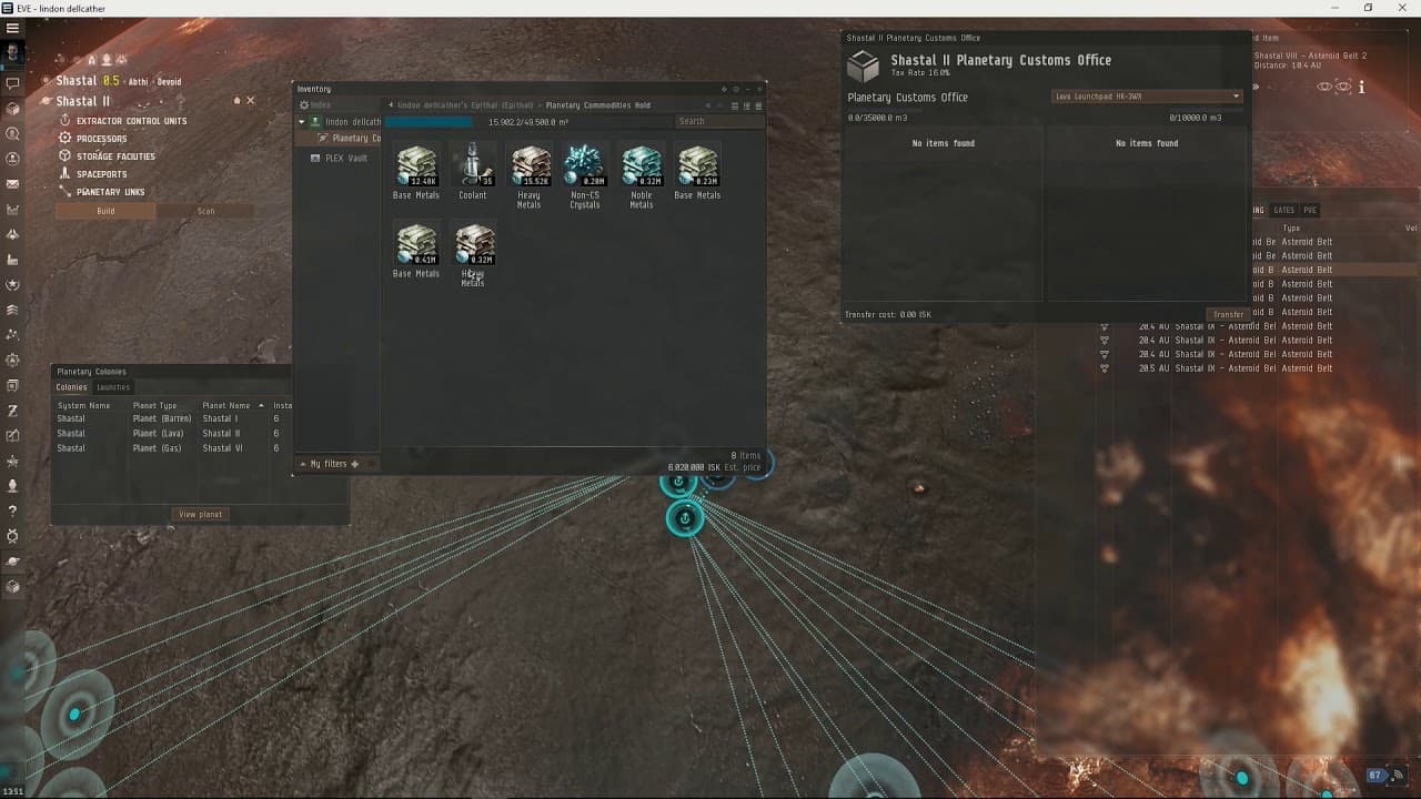Eve Planetary Interaction ( maintenance /upkeep )