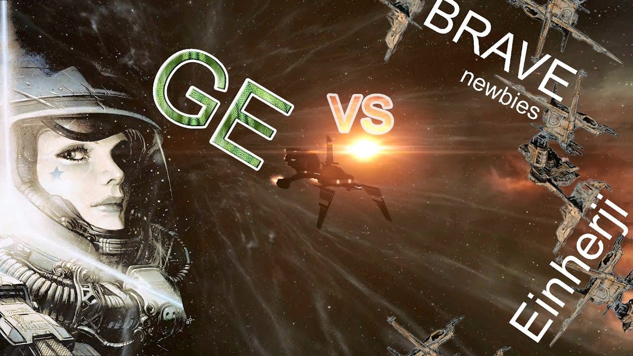 Eve Online. Gorgon Empire 20 cerberus fleet VS Brave Newbies carriers+fighers+70 small shiptype