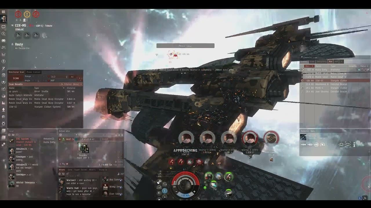 Wolf vs Arbitrator Null Sec Fight Narrated