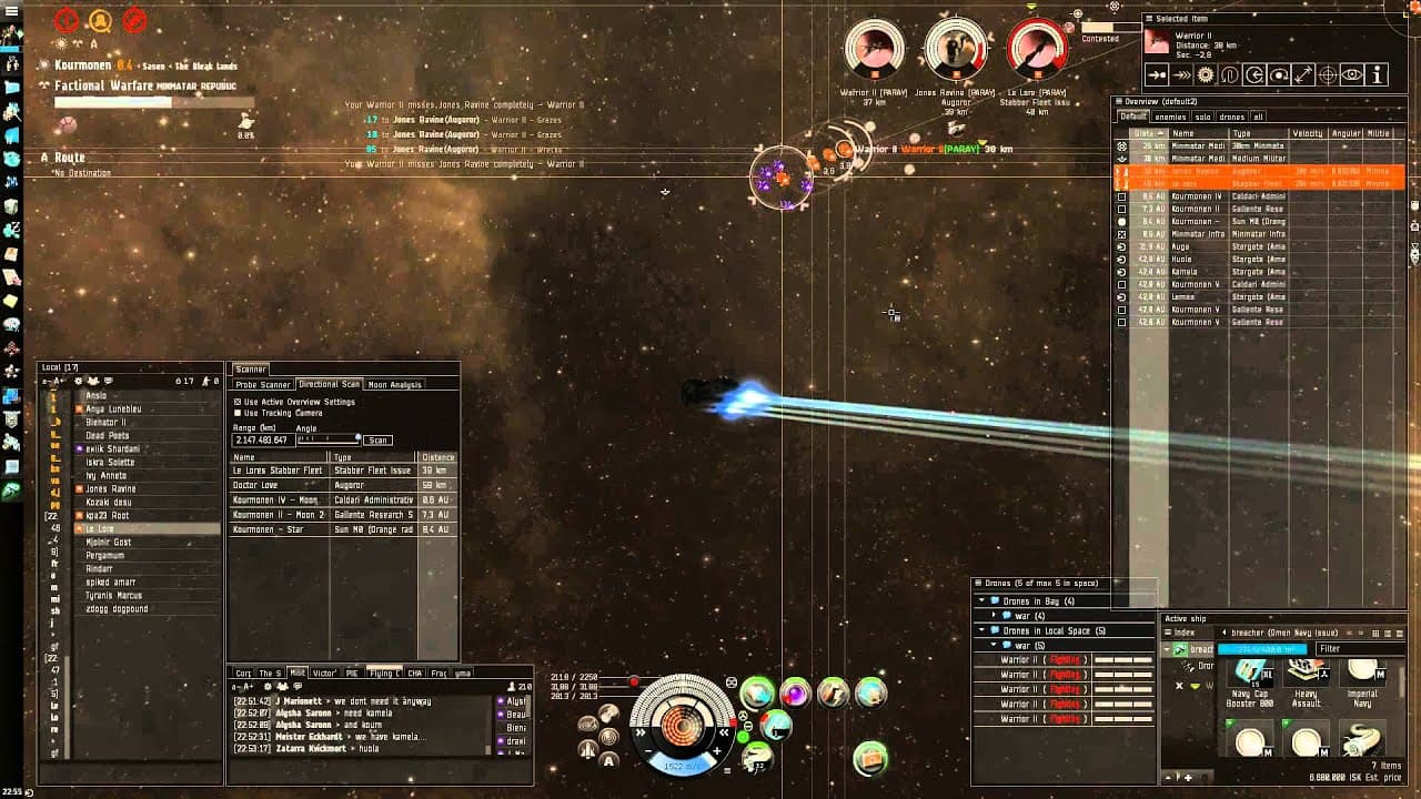 Eve Online: 100MN Navy Omen vs Fleet Stabber + Augoror