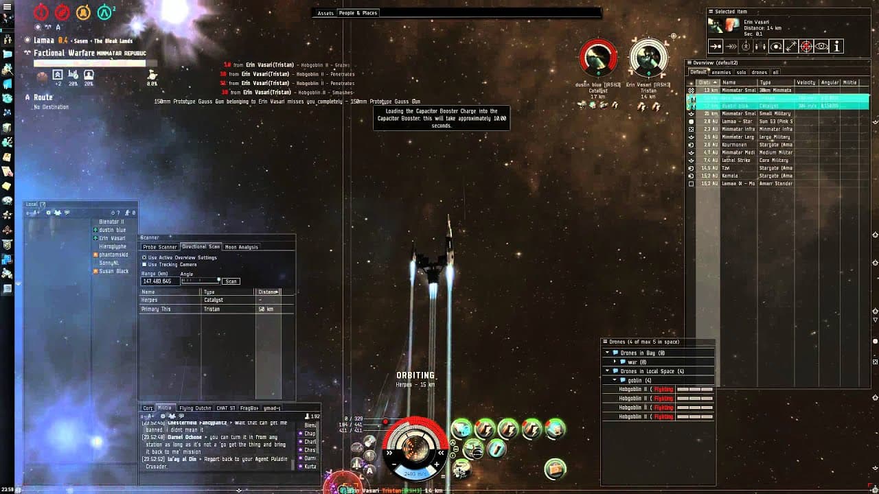 Eve Online: Sentinel vs Tristan + Catalyst