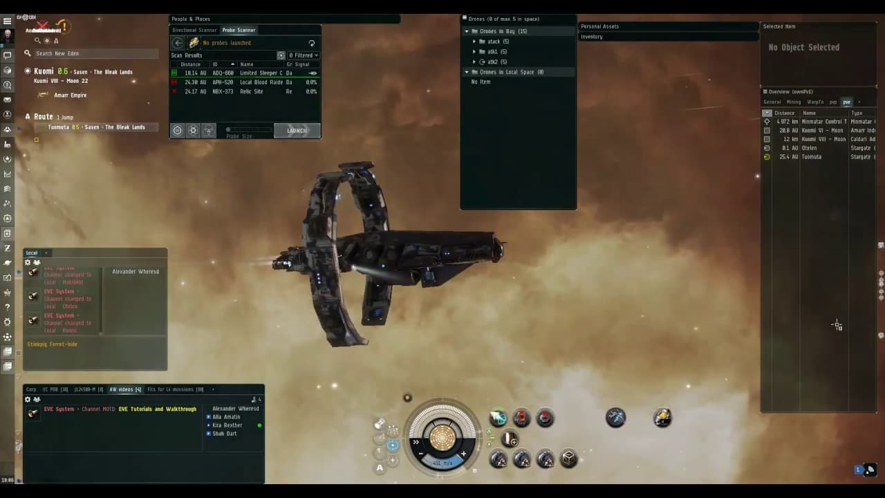 EVE-online Limited Sleeper Cache. Прохождение уже открытого комплекса. Astero