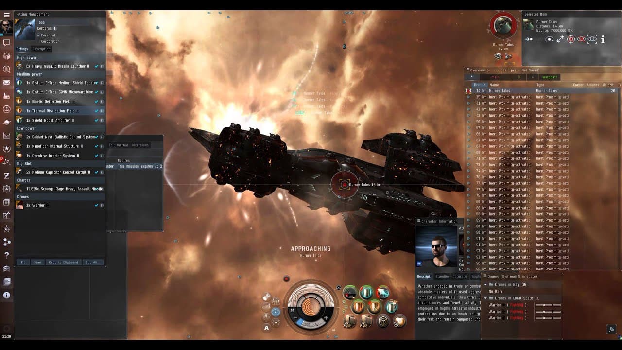 EVE Online: Serpentis Anomic Base Talos Team vs HAM Cerberus