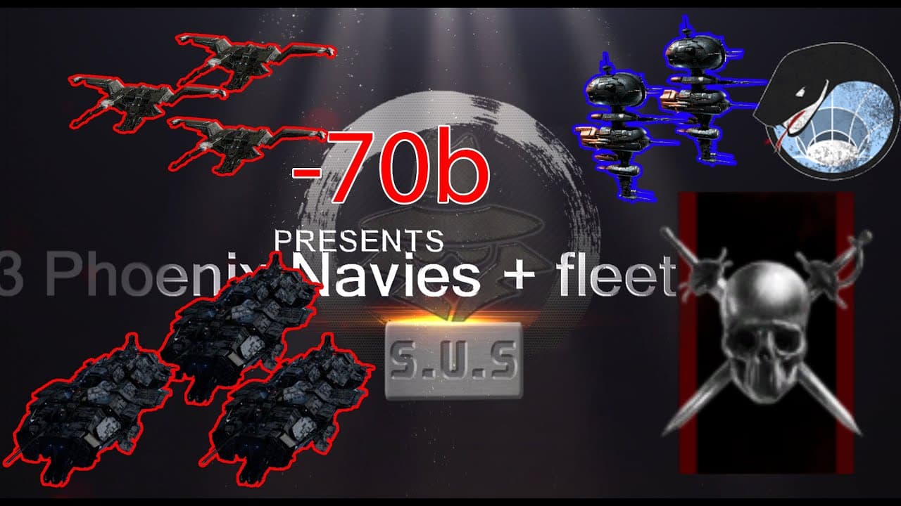 Eve Online: 3 Phoenix Navies + fleet - 80bil fight in Wormholers Punching Up
