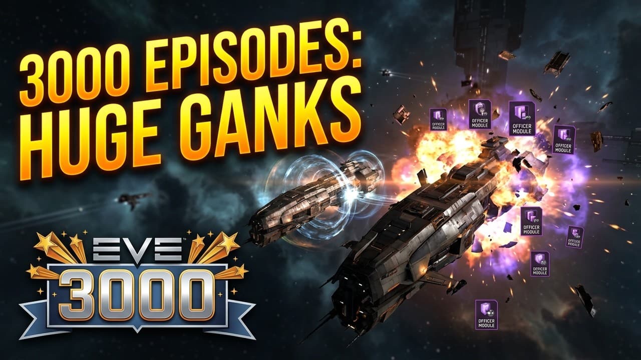 GANKED Officer Modules On Marauders - Celebrating 3000 EVE Episodes - EVE Online 3000