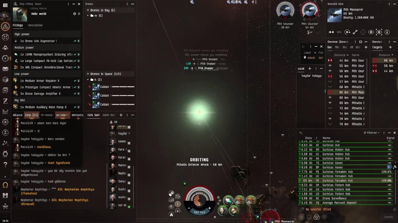 Eve online: Vexor ratting.