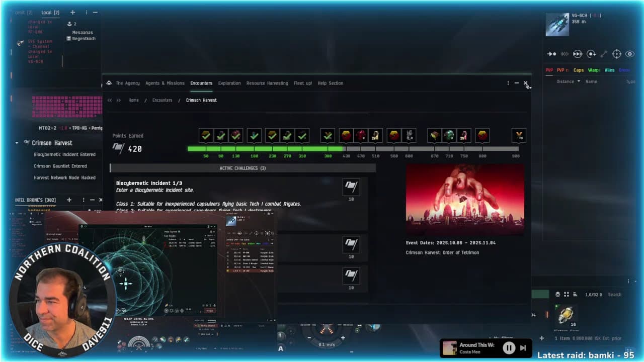 *EveOnline* *PVE* Event Relic and Crimson hunter 23/10