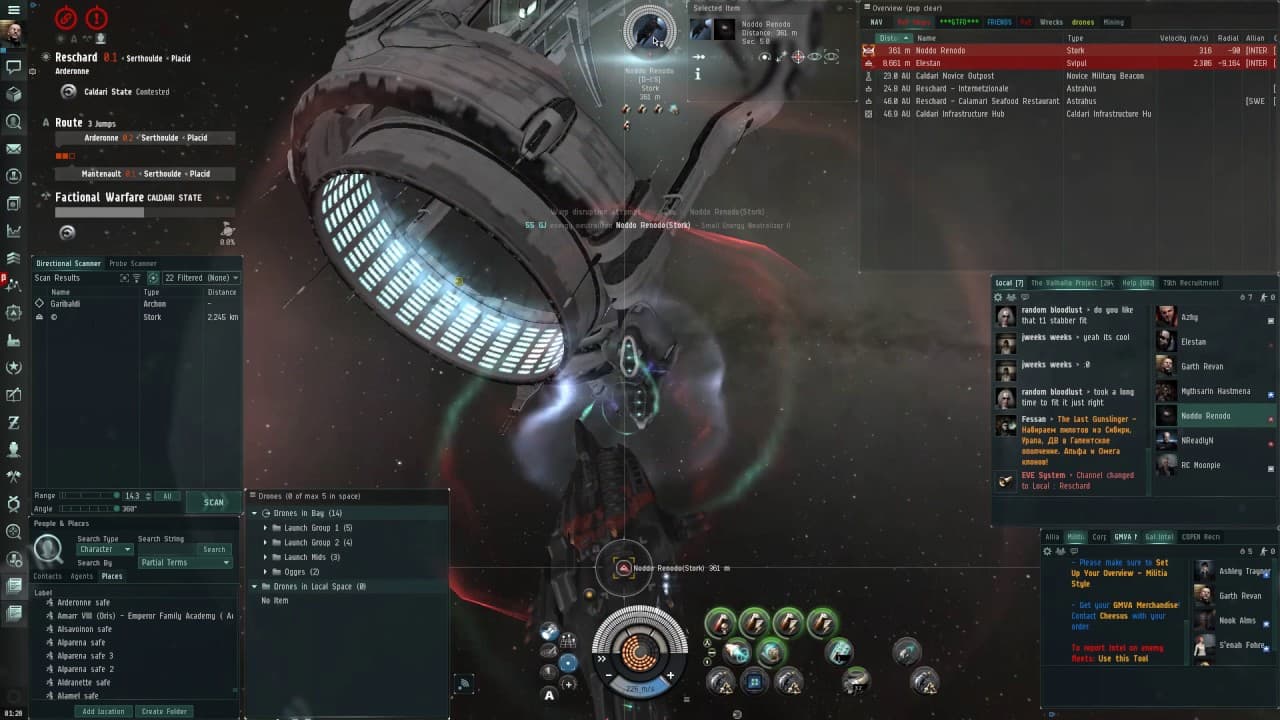[EVE ONLINE] A stork and a svipul chase me -- i kill the svipul!