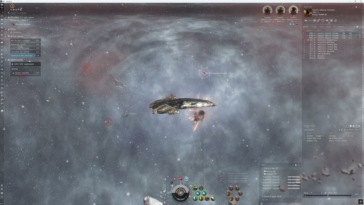 EVE Online: Winter Nexus event(Ver.2025) in a Winterstorm Forward Base, Machariel