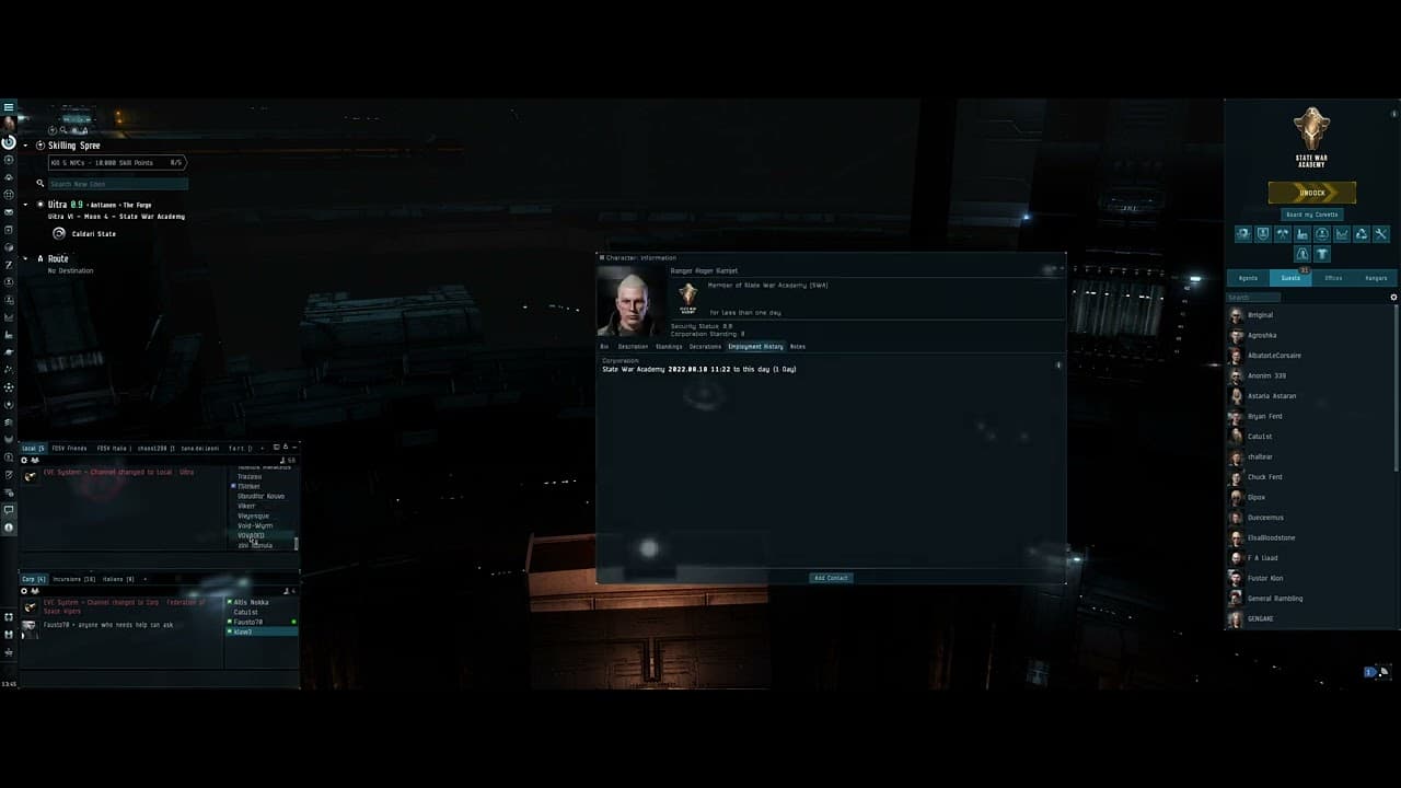EVE Online - FOSV - B1/V9 - Chat