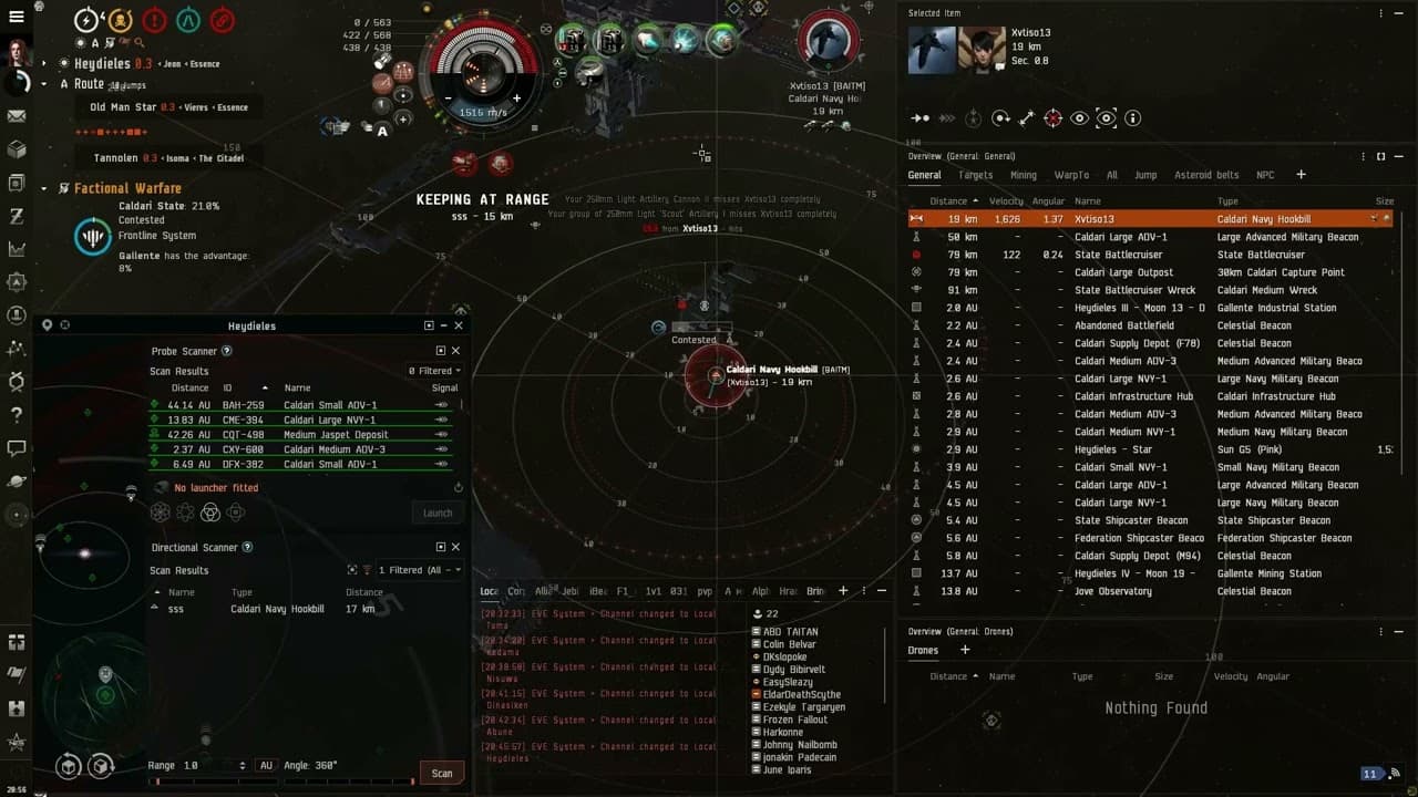PvP 1v1 #21: Rifter vs Caldari Navy Hookbill