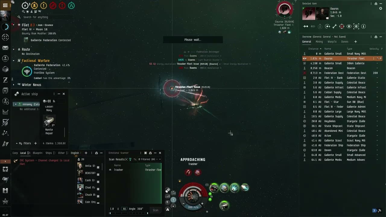 EVE Online  Catalyst Navy Issue vs Thrasher Fleet Issue PvP