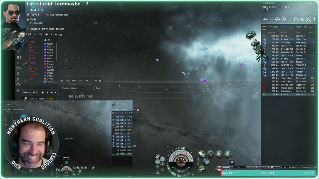 *EveOnline* *PVP* Standing Fleet Hunter *Kronos kill* and 2bil Squall^^ 26/09