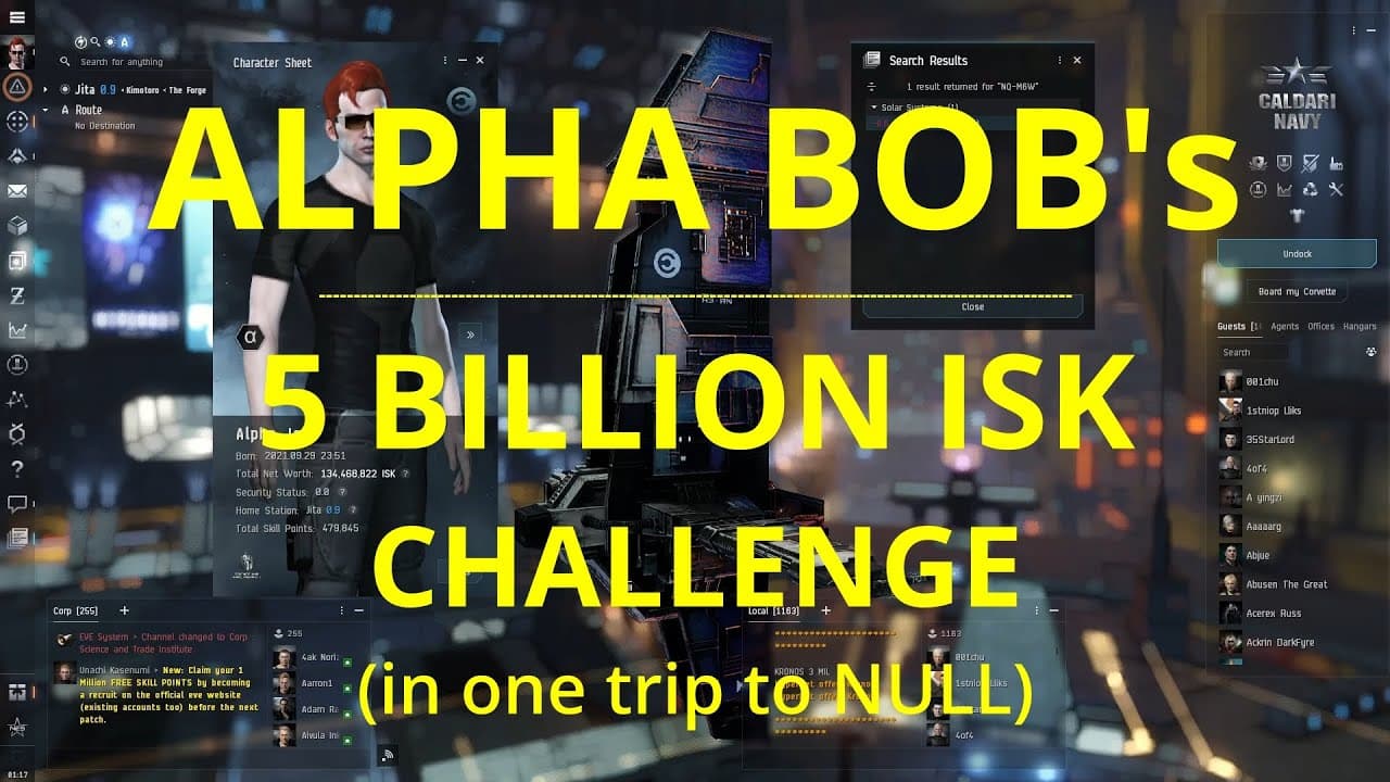 EVE ONLINE - Alpha Bob's 5 Billion ISK Challenge (part 11 = 3 Billion ISK)