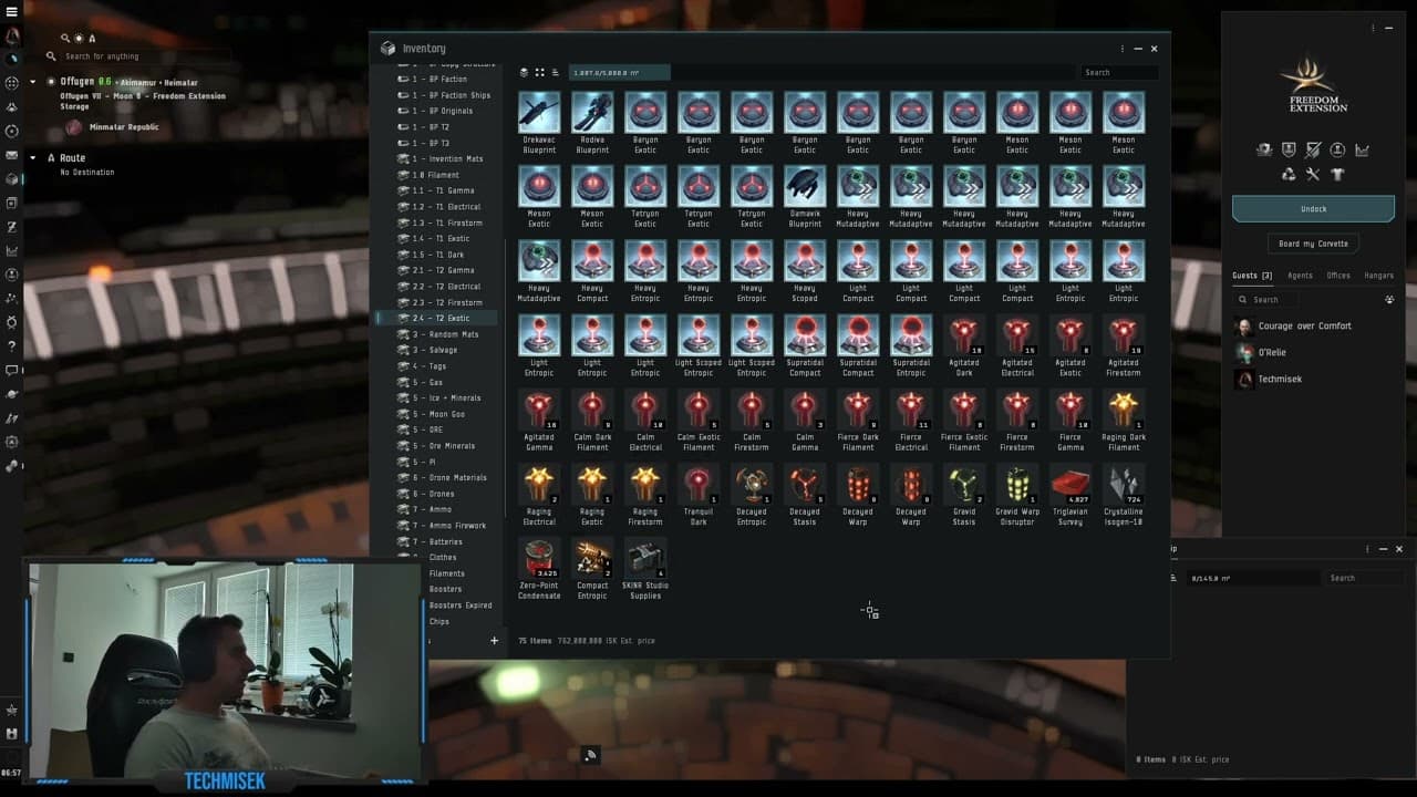 Eve Online - T2 Exotic Loot (100 Abyssal sites)