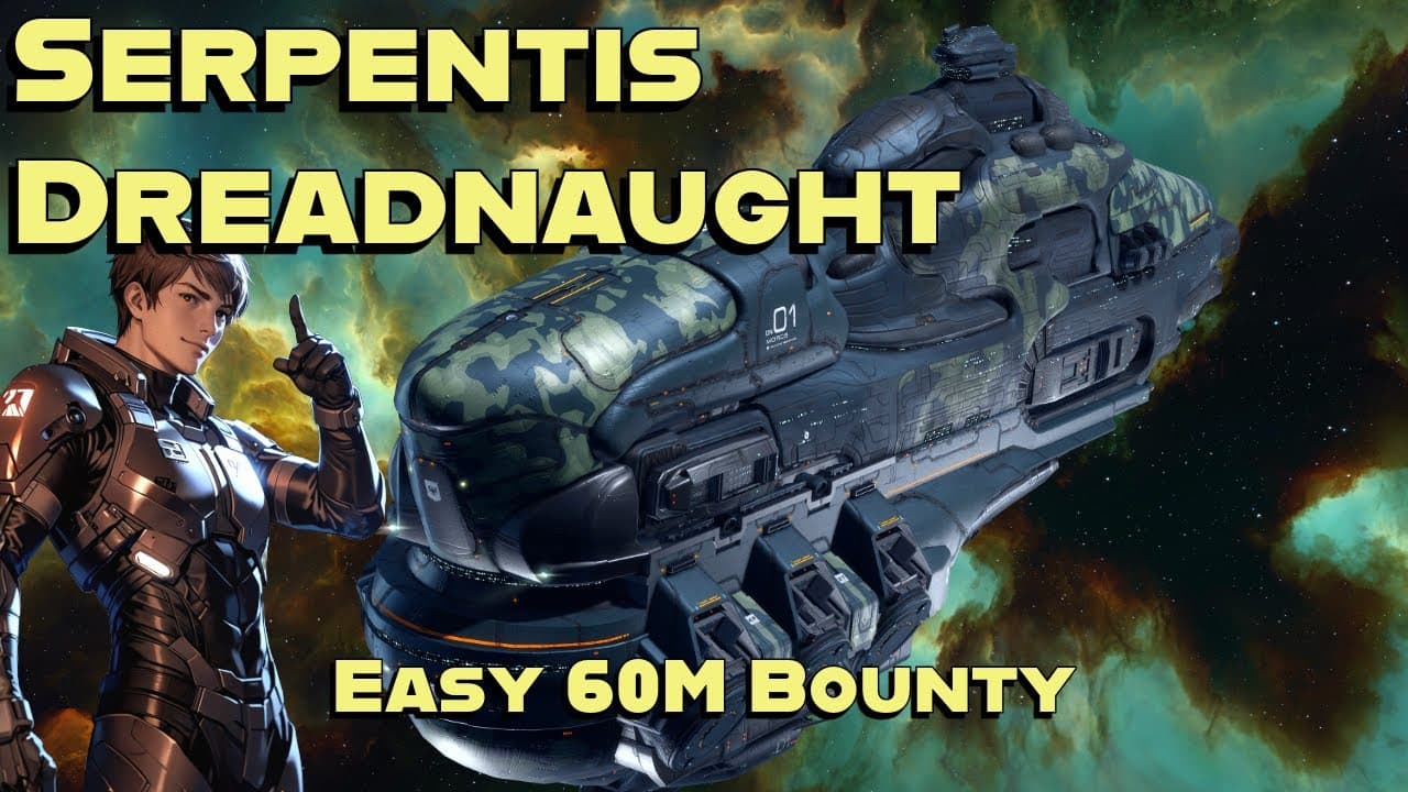 Serpentis Dreadnaught killed with a Kronos