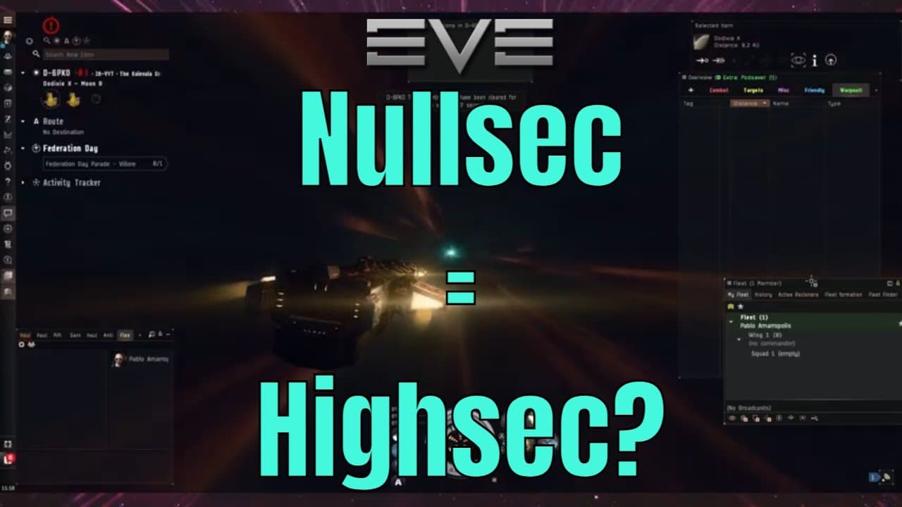 EVE Online - Nullsec with T1 industrial Wreathe