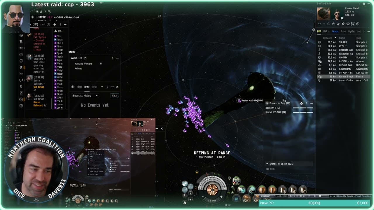 *EveOnline* *PVP* Landing in a middle of G3D fight, later nice Paladin Kill 01/09