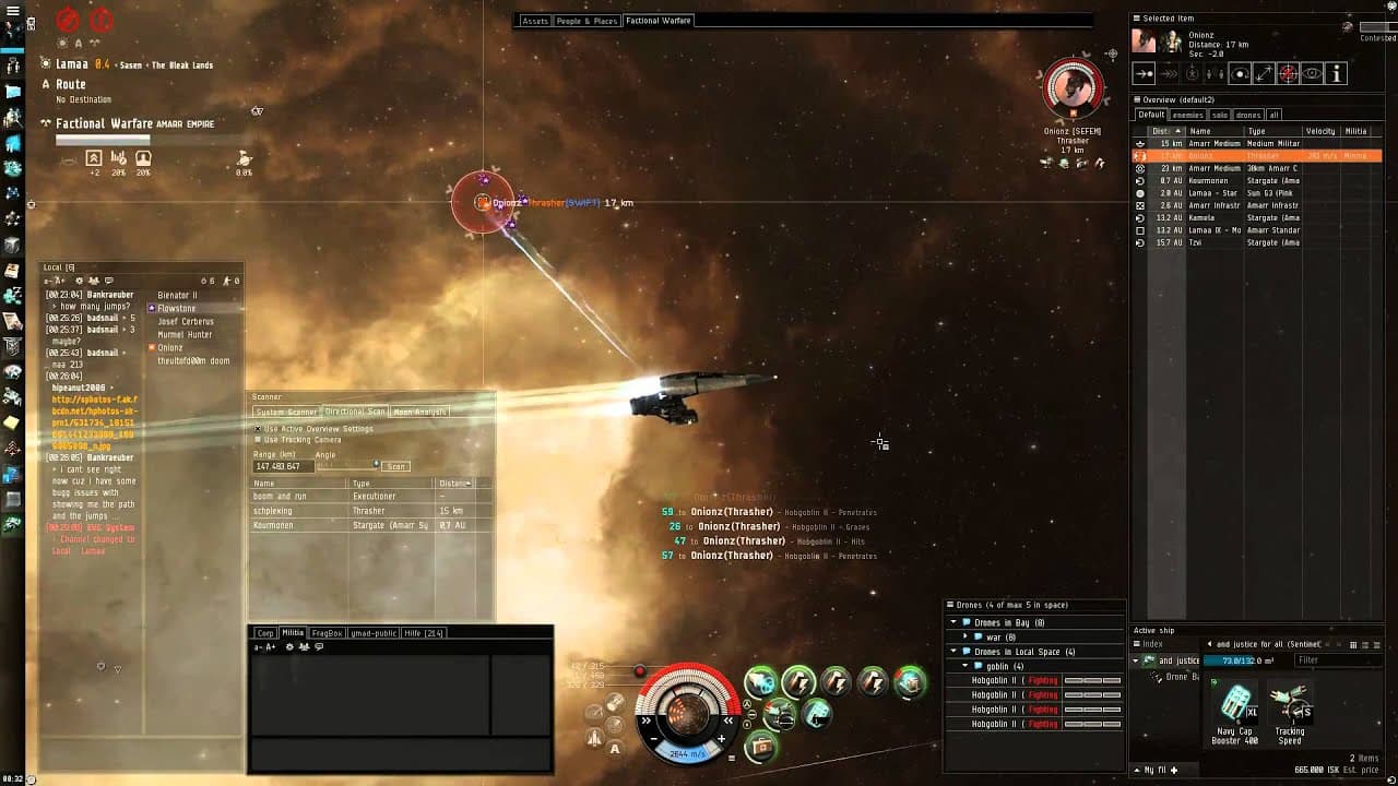 Eve Online: Sentinel vs Thrasher