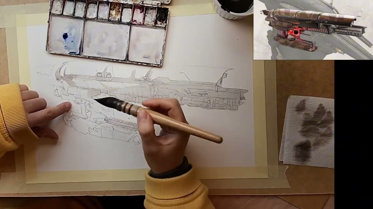 Eve Online Art - Babaroga in watercolor