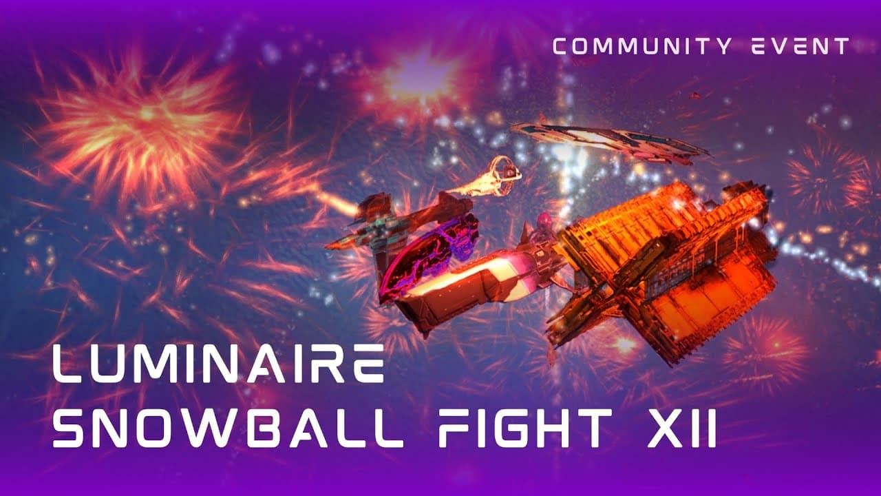 Luminaire Snowball Fight XII | EVE Online Winter Event | Ambient Synthwave Visuals