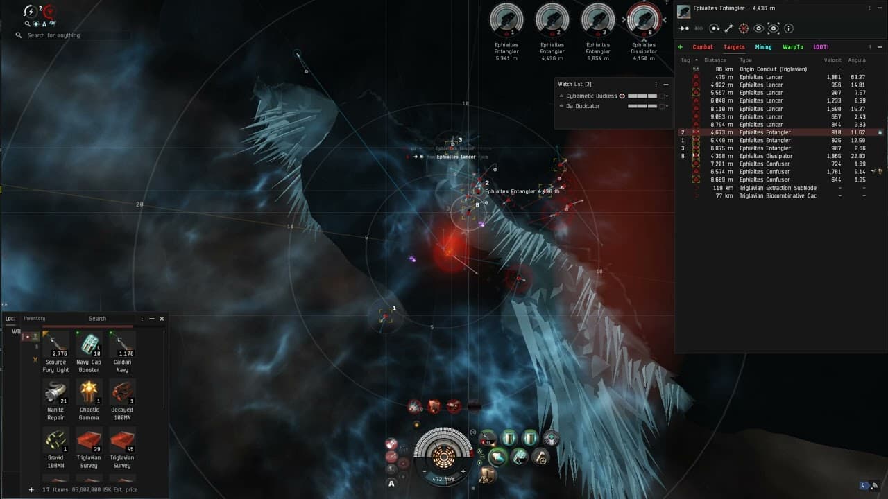T5 Dark 3x Hawks Multiboxing Abysss Ephialtes Room