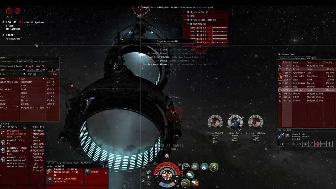 Hull Brutix VS Assault Frigate Gang with Kitsune